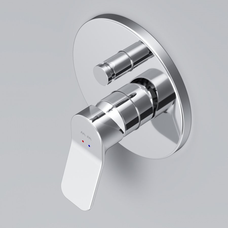 F85A45000 cмеситель д/ванны/душа монтируемый в стену хром шт. AM.PM X-Joy  - Вид №3