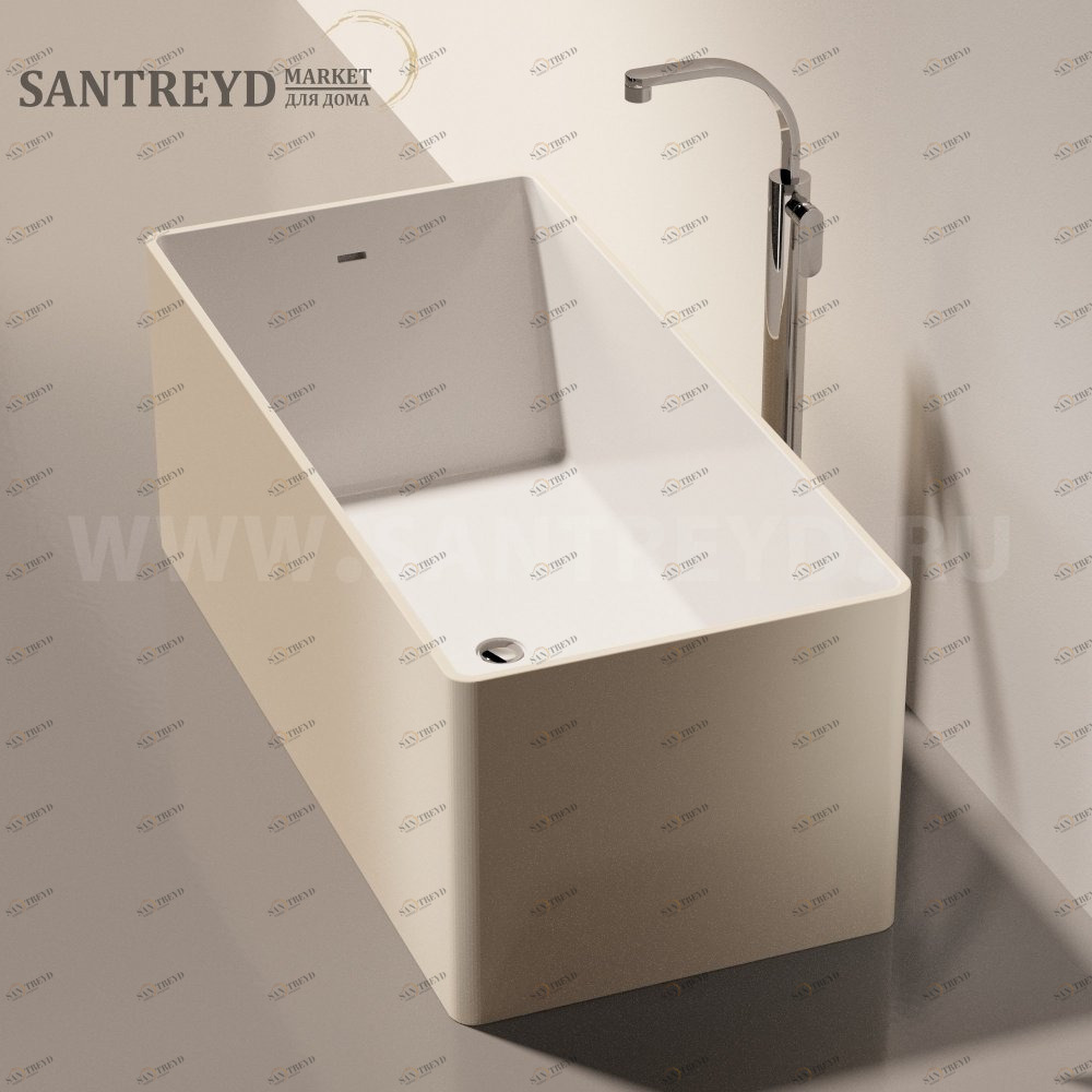 Ванна свободностоящая WASH 150 см бежевая Ceramica Flaminia MW150BCBEIGE