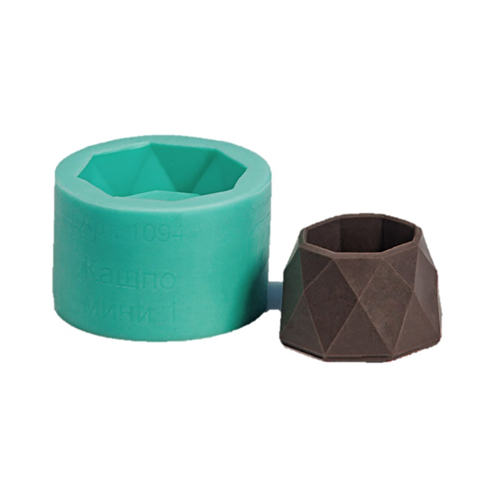 1094 Силиконовая форма "Кашпо круглое мини 1" 60х45 мм Арт. Выдумщики 