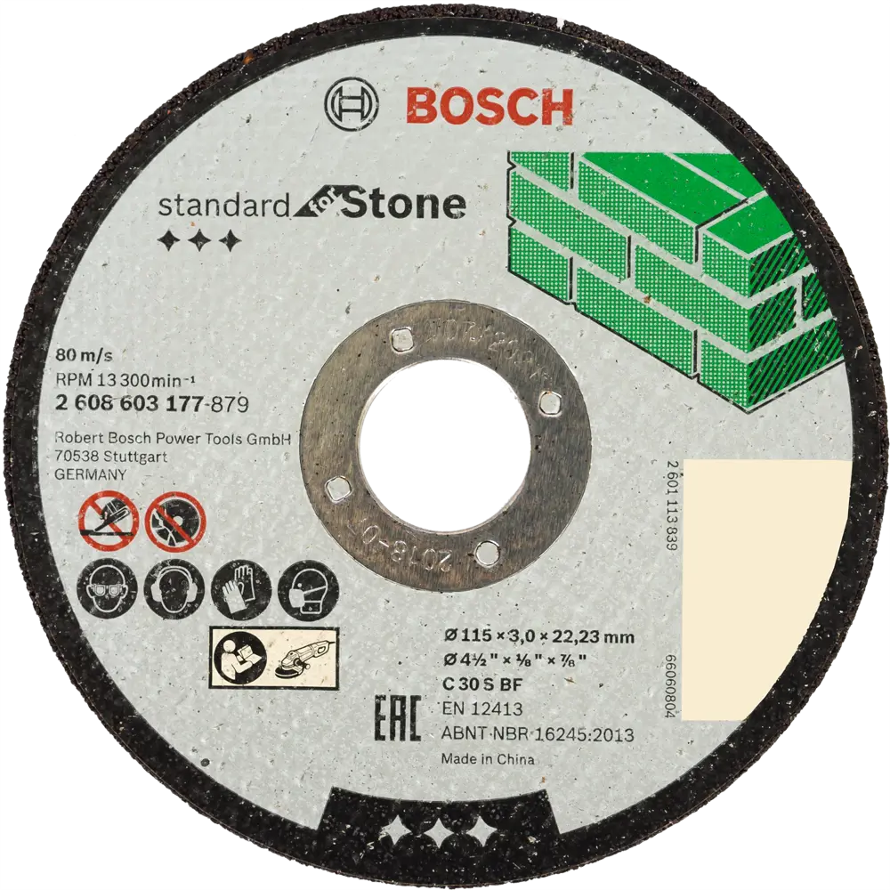 Диск отрезной по камню и кермамике тип 41 Bosch Professional 2608603177 115x22.2x3 мм 82101682 STLM-2030976 