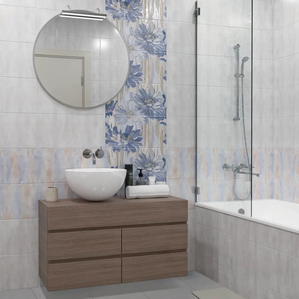 Плитка настенная Нефрит-Керамика Артис 50х25 см 1.625 м² бетон цвет серый STLM-2199941 - Вид №3