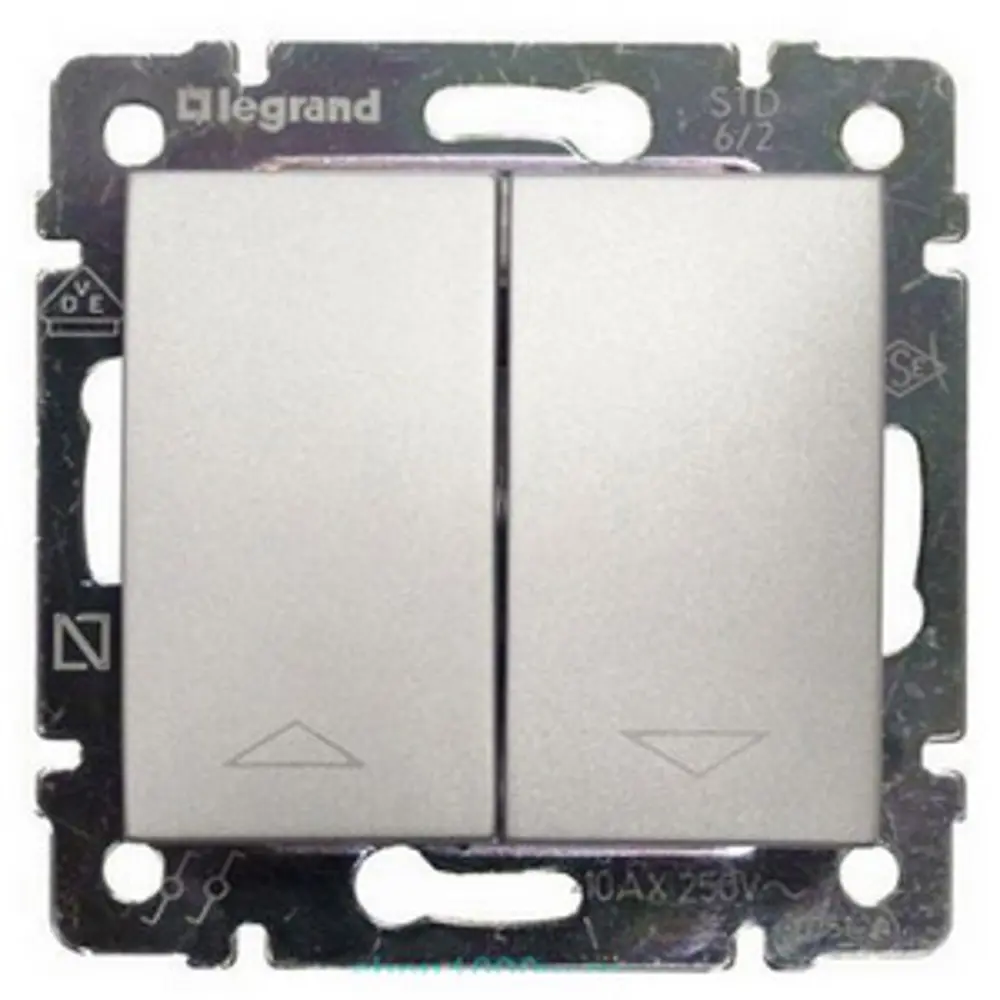 Выключатель для жалюзи Legrand VLN, цвет алюминий Valena STLM-2198384