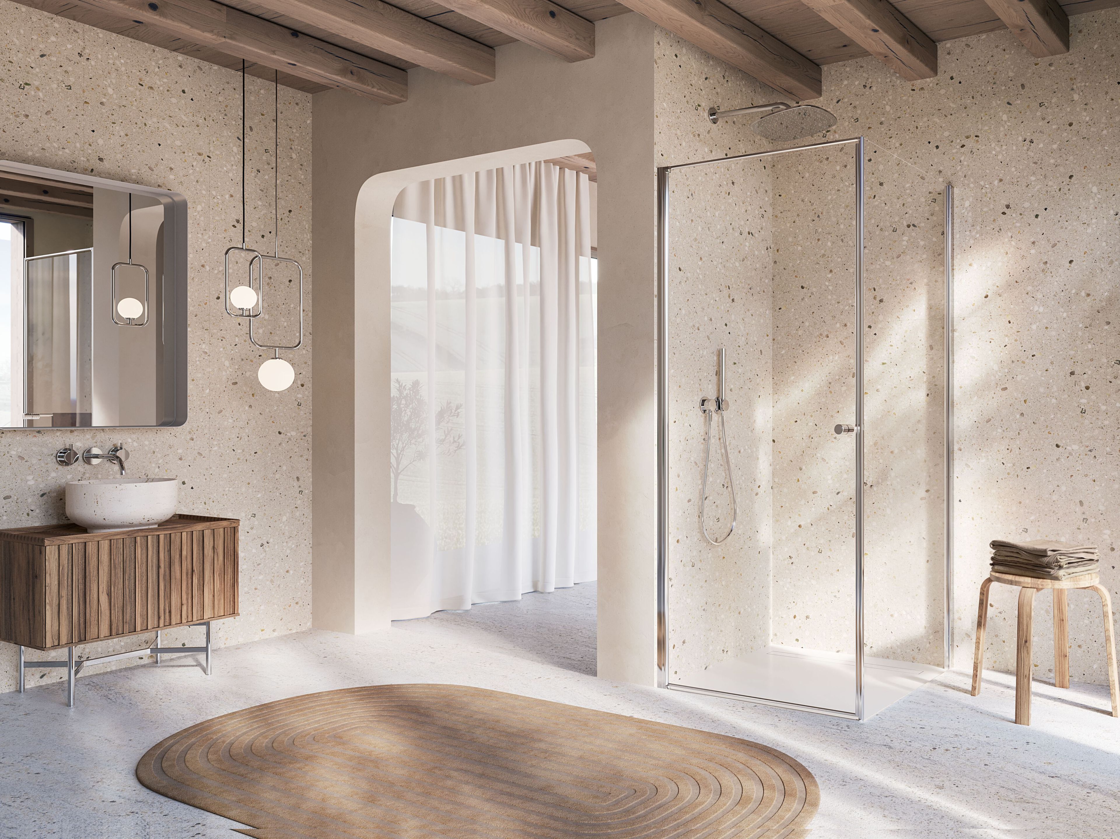 Хрустальная душевая кабина с распашной дверью DUKA Multi-S 4000 NEW ARCH-00098252