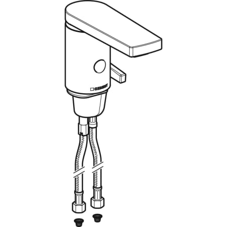 116.256.21.1 Смеситель для раковины Geberit тип 186, питание от батарей Geberit  - Вид №4