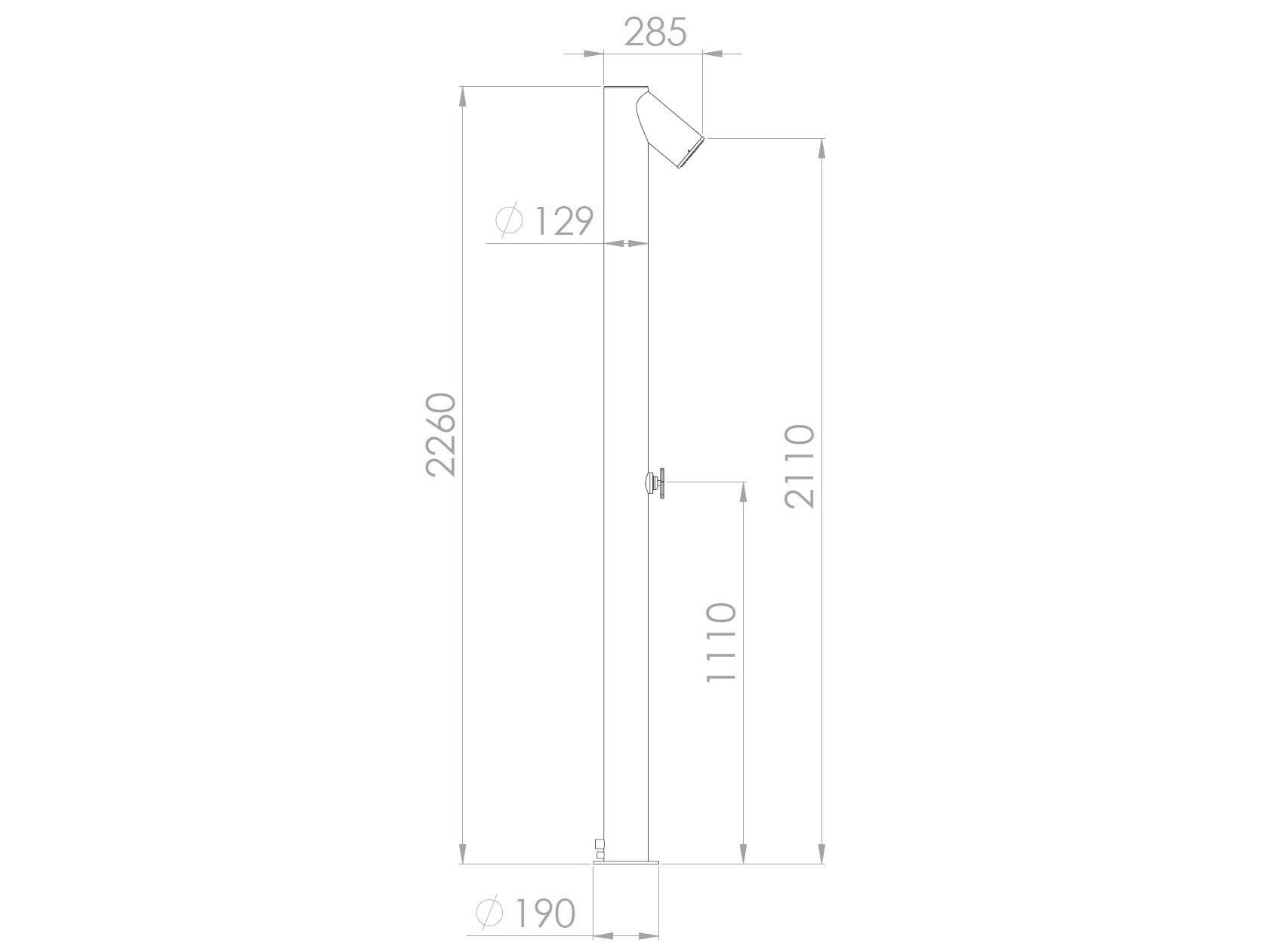 Солнечный душ из нержавеющей стали Ama Luxury Shower SOLARE CHARBON ARCH-00039463 - Вид №2