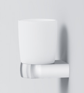 A3034300 Стеклянный стакан с настенным держателем хром шт AM.PM Sensation