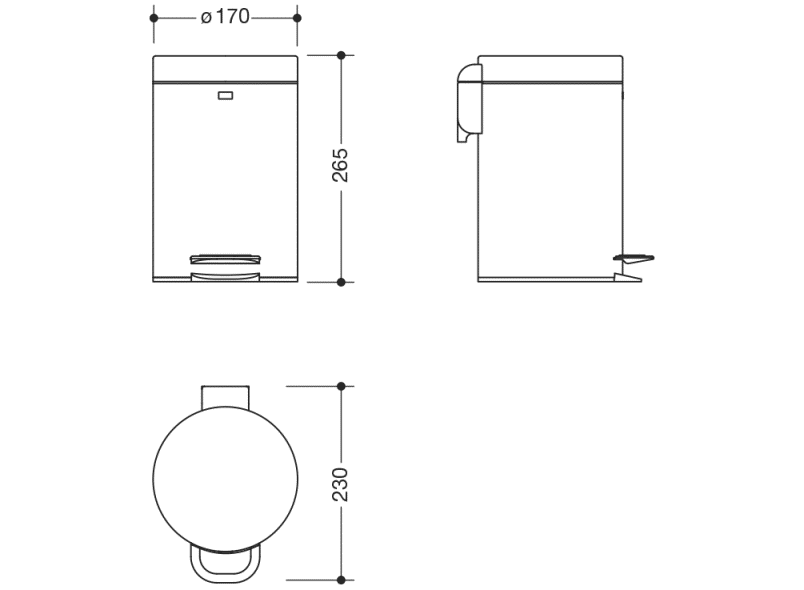 950.05.30501 мусорное ведро HEWI Universalprodukte  - Вид №3