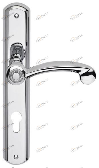 LINEA CALI' Ручка из хромированной латуни с кристаллами Swarovski® на пластине Cosmic sun-id-1476275