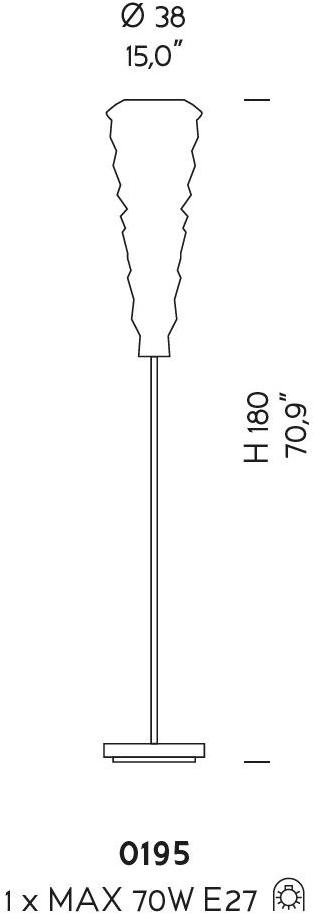 Sylcom Торшер из стекла Chaotic 0195 - Вид №2