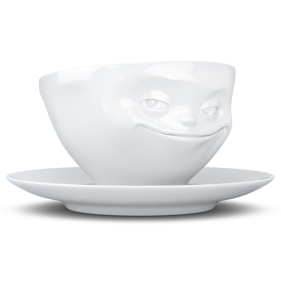 T01.41.01 Чайная пара tassen grinning 200 мл белая Tassen by FIFTYEIGHT PRODUCTS  - Вид №7