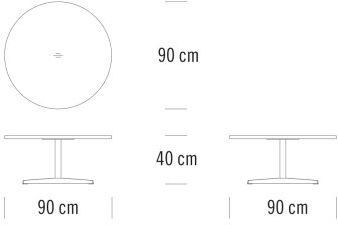 Thonet Круглый журнальный столик с основанием 4 звезды 1808 sun-id-1401970 - Вид №6
