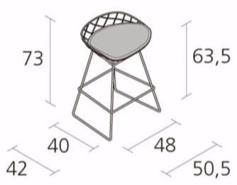 Alias Табурет салазки из стали Kobi sun-id-1509765 - Вид №2