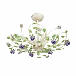 Потолочная люстра Vitaluce V1439/5PL зеленая VITALUCE ДИЗАЙНЕРСКИЕ 194729 Зеленый