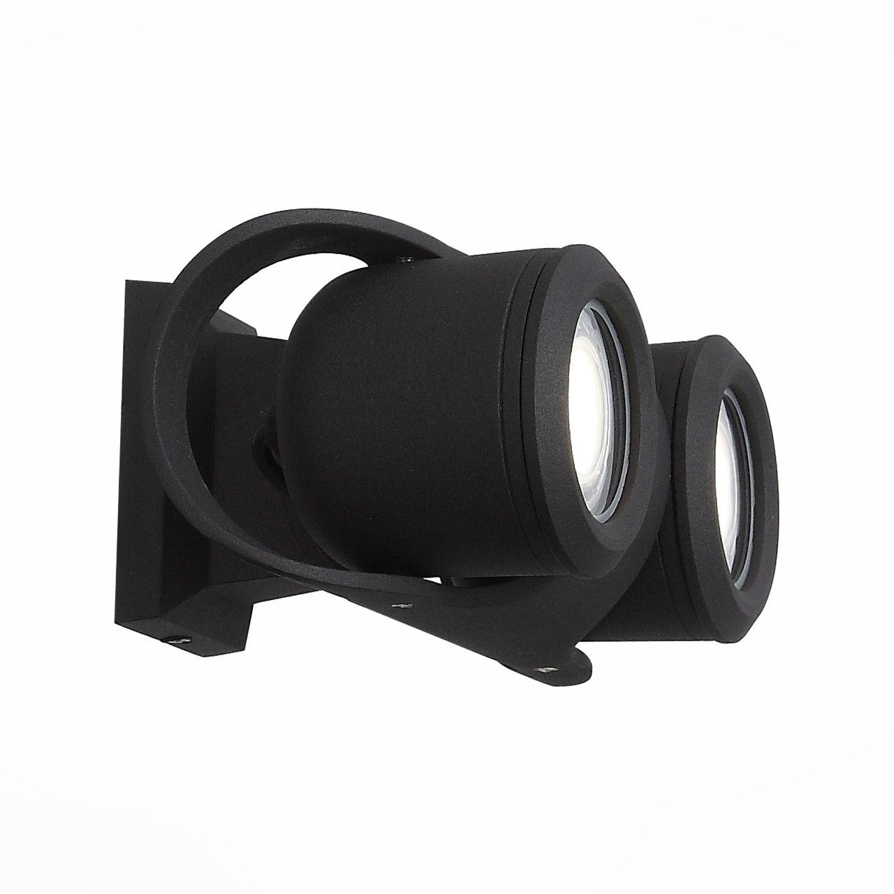 Уличный настенный светодиодный светильник ST Luce Round SL093.401.02 ST LUCE ROUND BLACK 272380 Черный  - Вид №1