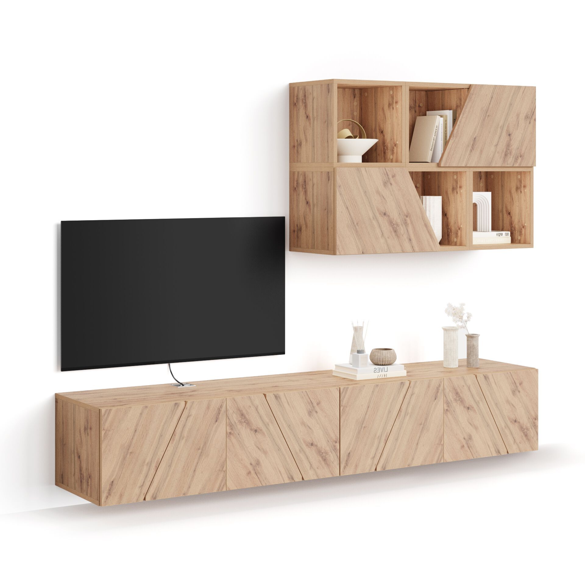 Модульная стена установила оборудованную стену в меламинированном Mobili Fiver EMMA ARCH-00091039 - Вид №90