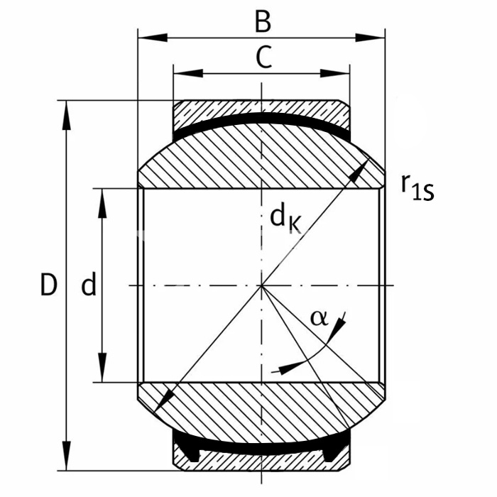 IS1828 Подшипник GEG20 C ISKRA  - Вид №1