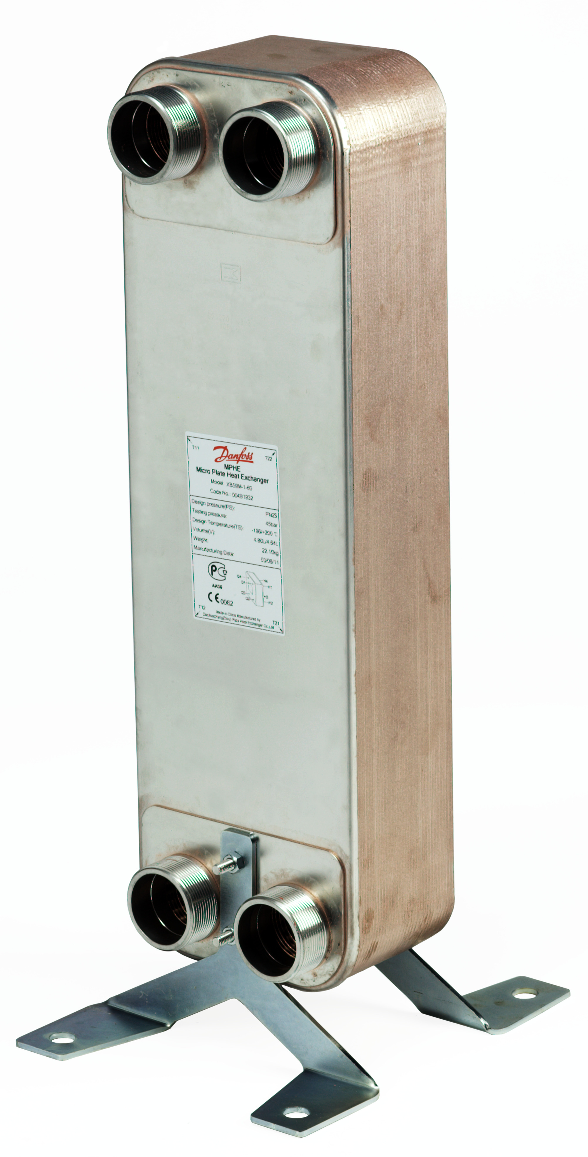Danfoss Паяный пластинчатый теплообменник серии XB59M XB 59M-1-160 Паяный ТО 004B1941  - Вид №17