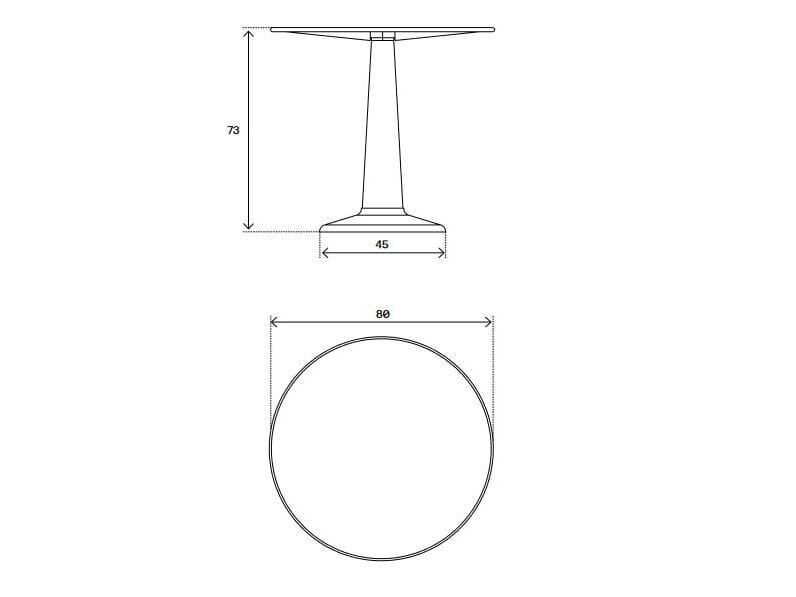 Круглый стальной обеденный стол Tolix ARCH-00076482 - Вид №7