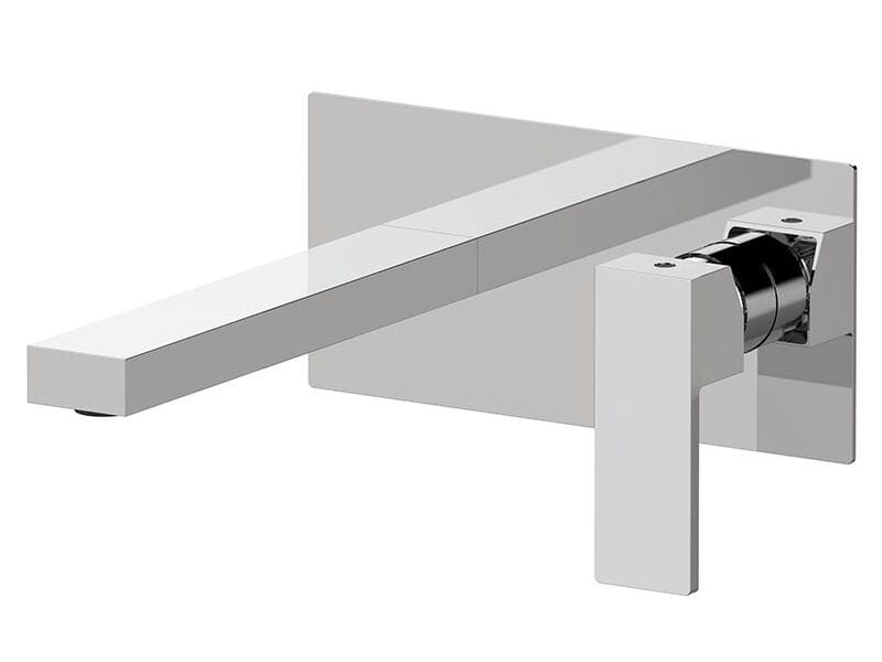 Однорычажный настенный смеситель для раковины с пластиной Rubinetterie Mariani Rebel ARCH-00148831