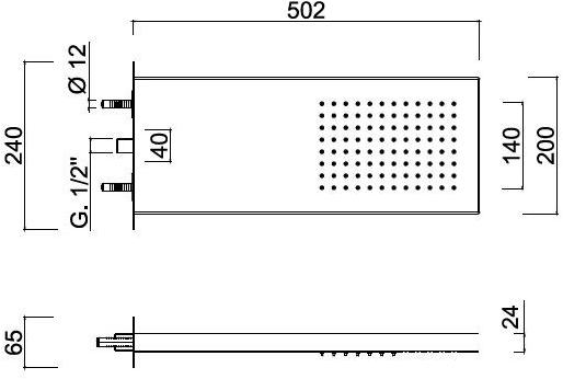Rubinetteria Giulini Настенная насадка для дождевого душа в современном стиле Pablolux F1734-20 - Вид №1