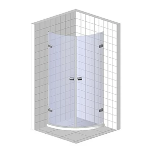 Душевые двери в нишу 160x200 GK-862R стекло прозрачное 6 мм GUTEWETTER TREND DOOR