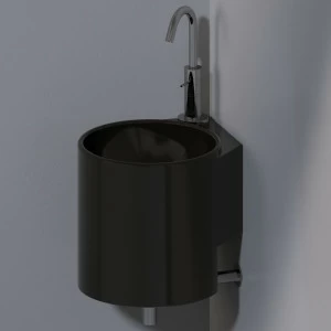 L315T0R1V1.104 Подвесная раковина настенная круглая A. e T. Italia IDEA черная