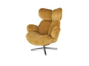 Тканевое вращающееся кресло с подлокотниками