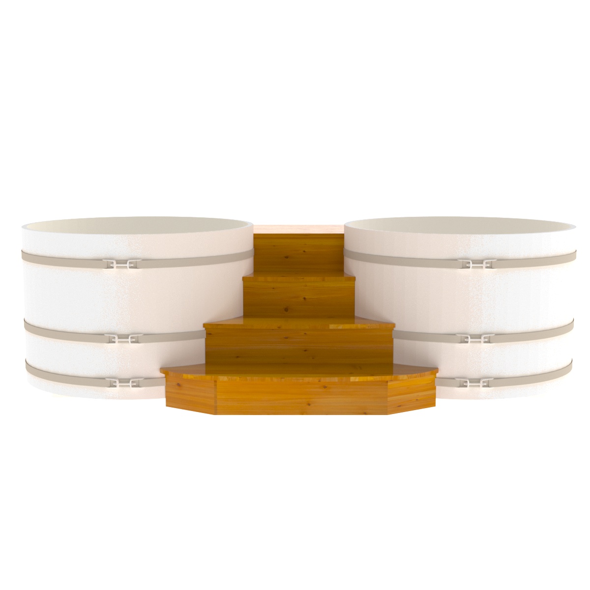 2342 Подиум на 2 купели D 1,5 Рустик натуральный Alyarus  - Вид №1