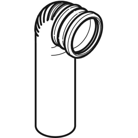 GEBERIT 308.883.14.1 Соединительное колено Geberit Silent-db20 90°, удлиненное, малого радиуса  - Вид №1