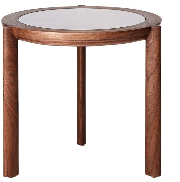 BassamFellows Круглый журнальный столик из дерева и стекла Spoke Cb-321 / cb-322 - Вид №1