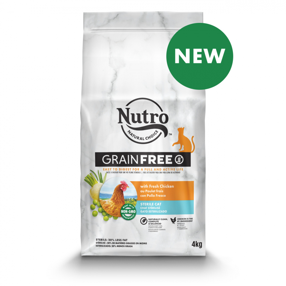 ПР0059470 Корм для кошек для стерилизованных, со свежей курицей и экстрактом розмарина сух. 4кг NUTRO  - Вид №1
