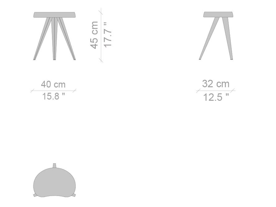 Высокий стул из стали и дерева с подставкой для ног CASSINA Mexique ARCH-00026422 - Вид №6