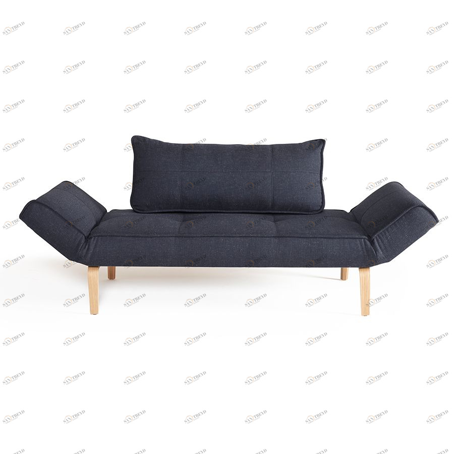 Кушетка-трансформер Zeal c ножками Bow из дуба, синяя Innovation Living ZEALS1