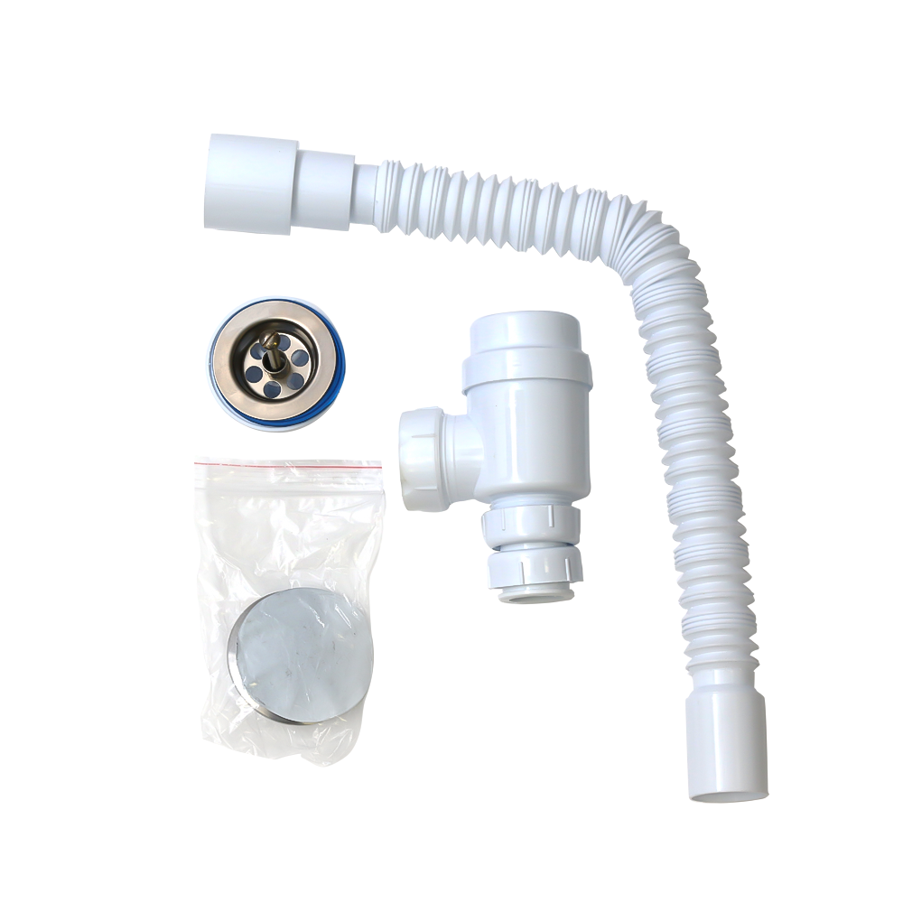 Сифон для раковины с донным клапаном (хром) без перелива 330307Ch MELANA MLN-330307Ch