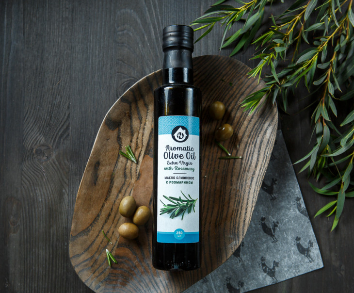 8594 Масло оливковое Extra Virgin с розмарином Вкусляндия 