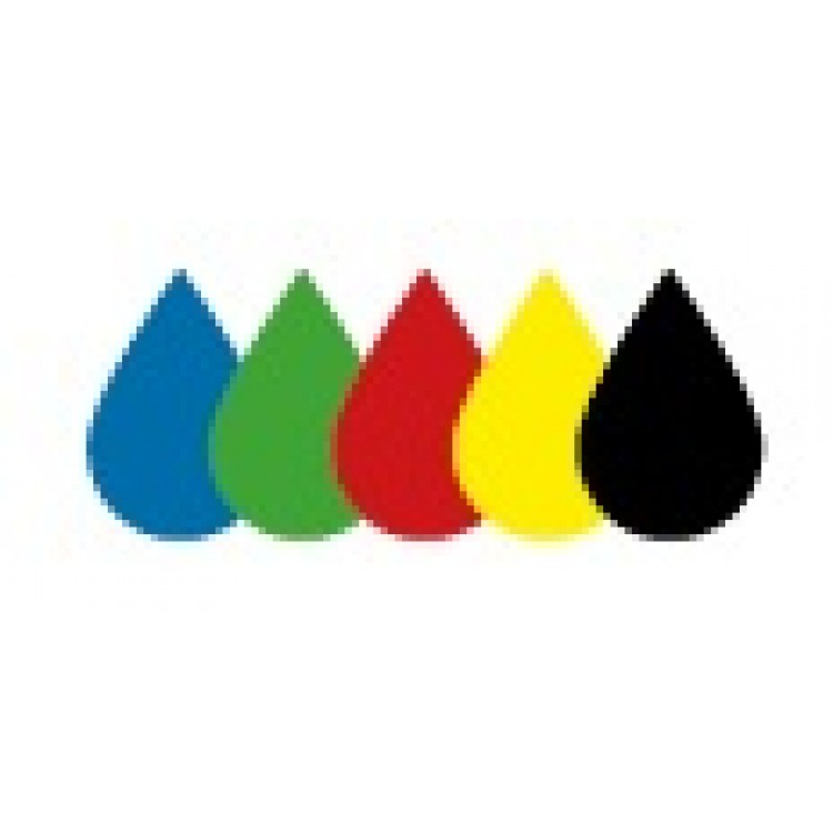 232580 DENOX Контейнер для раздельного сбора мусора серый на колесах с синей крышкой с ручкой 110 л. Серый, крышка синяя  - Вид №1
