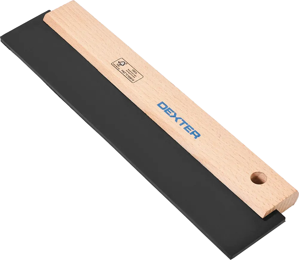 Резиновый шпатель Dexter 300 мм с деревянной ручкой 89124134