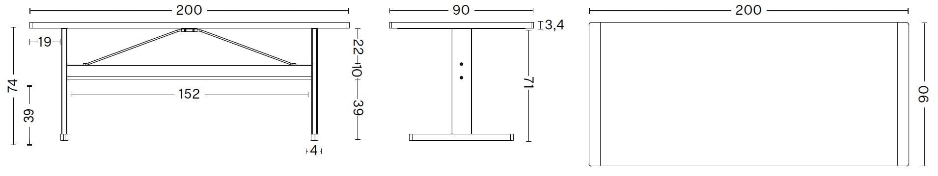Прямоугольный стол из шпона Hay дорожки ARCH-00059990 - Вид №26