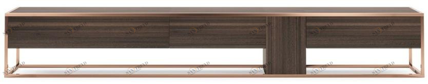 PRADDY Низкая тумба под телевизор из фанерованной древесины  Ml291 