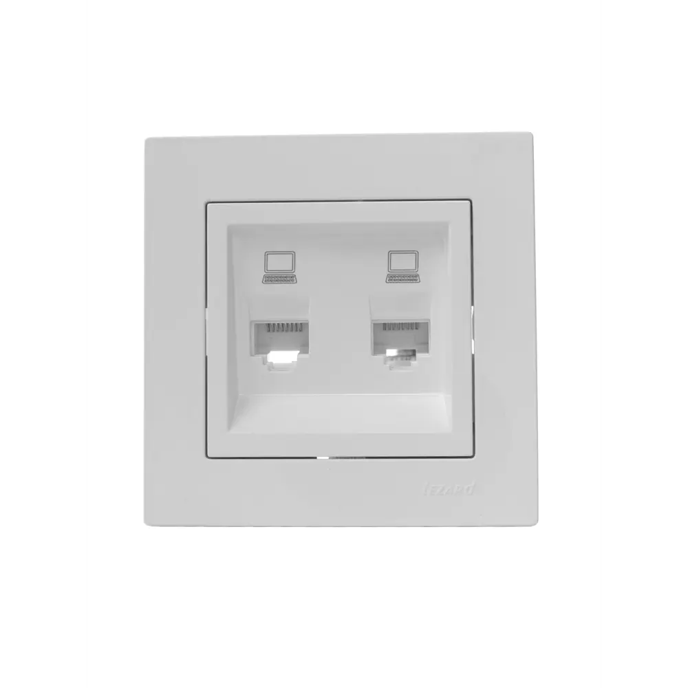 Двойная компьютерная розетка Lezard Vesna для сетевых подключений 84408526 STLM-1575573 - Вид №1