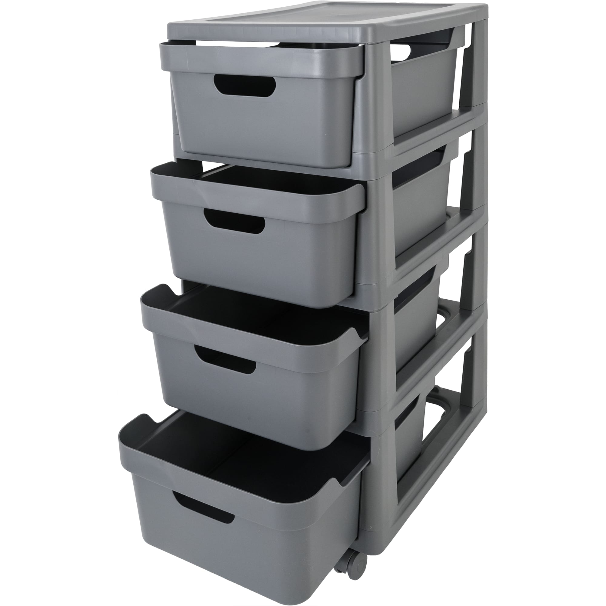 82995145 Комод Luxe, 4 ящика, 300х385х690 мм, пластик, цвет серый Santreyd  - Вид №1