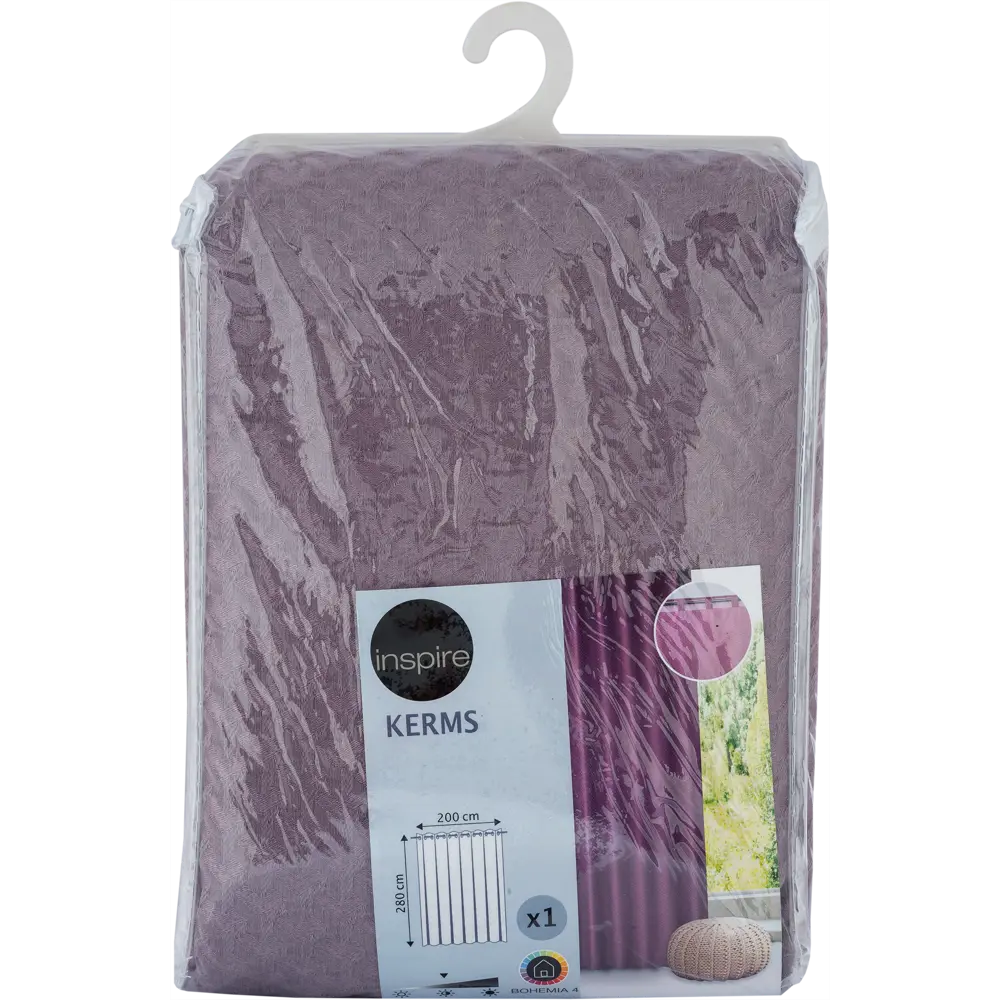 Штора на ленте Kerms Bohemia 200х280 см полиэстер геометрия цвет фиолетовый 82114180 STLM-2084333 INSPIRE  - Вид №6