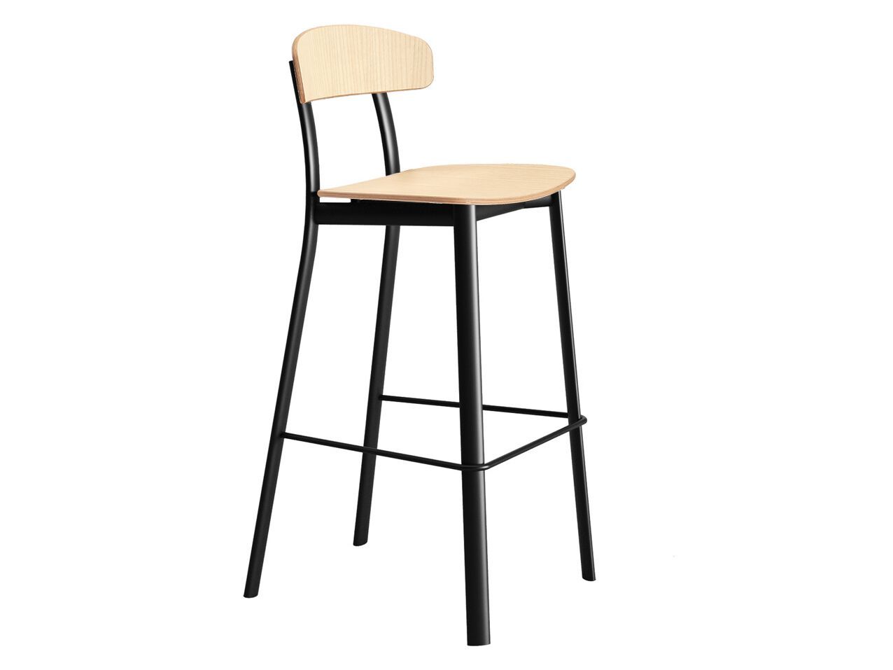 Высокий стул из стали и дерева со спинкой Infiniti Feluca ARCH-00057849