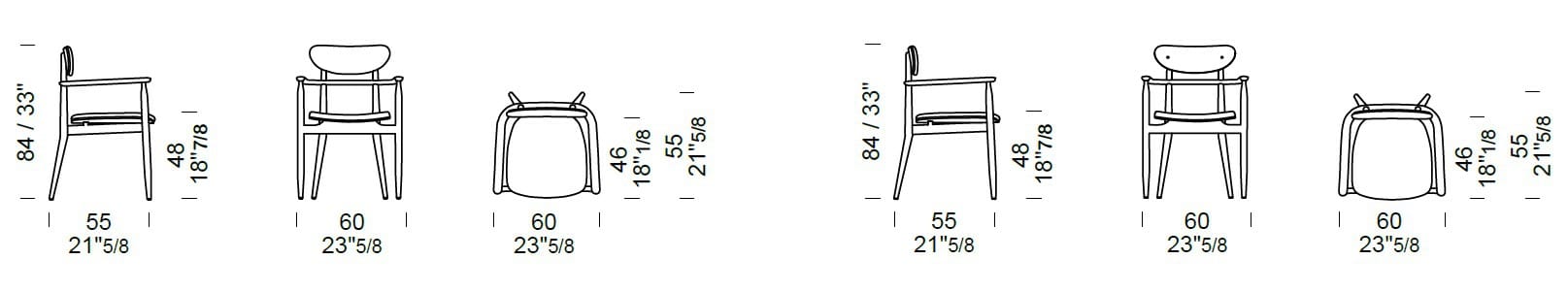 Дубовый стул с подлокотниками с мягким сиденьем Borzalino Королева ARCH-00001687 - Вид №10