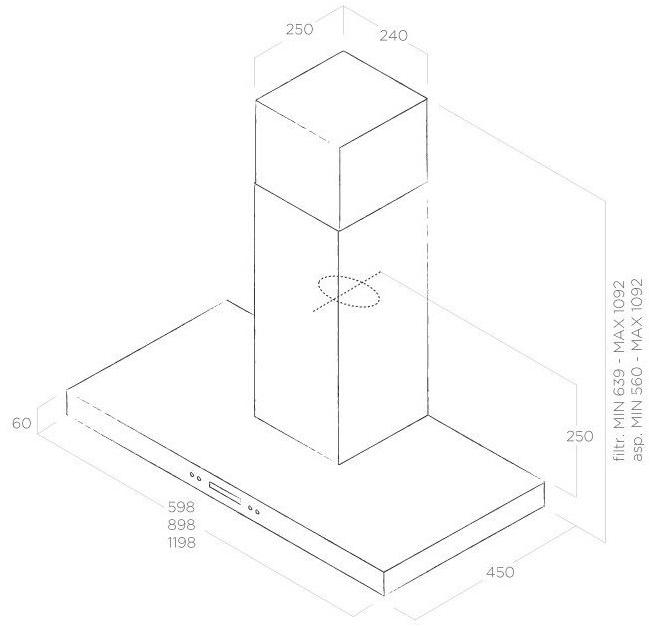 Elica Настенная вытяжка из нержавеющей стали Spot sun-id-1475175 - Вид №2