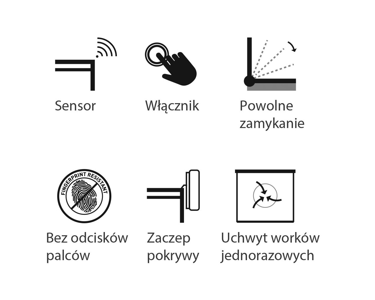 KIM503 Автоматическая корзина SENSOR, бесконтактная, квадратная, 12 л, матовая сталь Merida  - Вид №5
