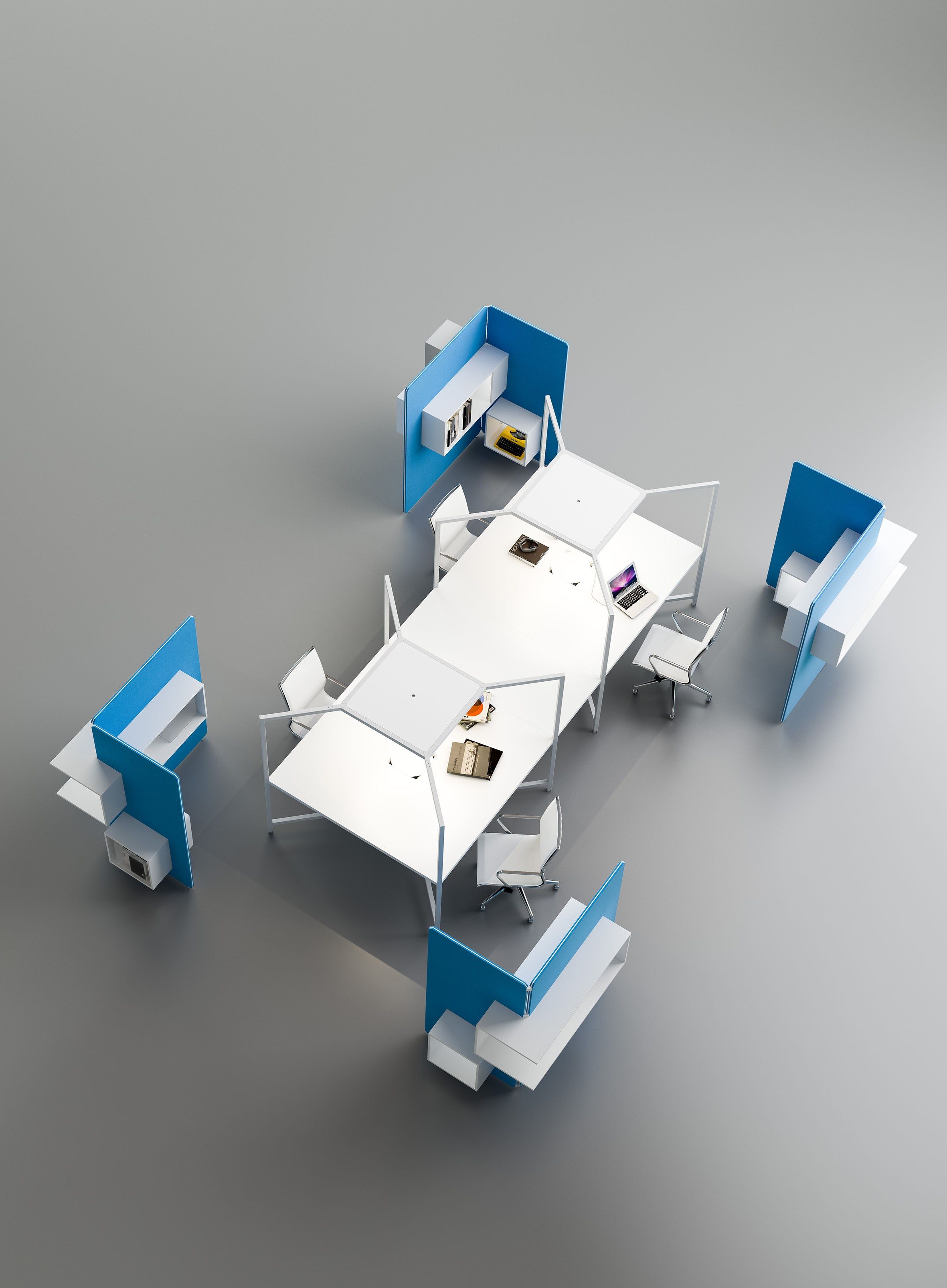 Модульная ткань отдельно стоящая звукопоглощающая офисная перегородка FANTONI ARCH-00148470 - Вид №5