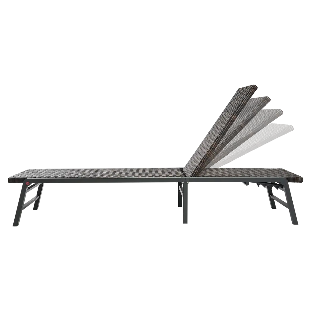 Шезлонг BEGINIA Kreo 193x60x31 см алюминий коричневый STLM-2183725 - Вид №9