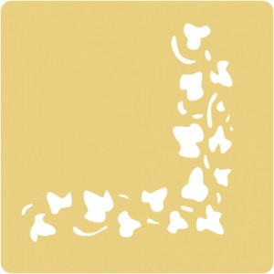 2809900 Трафарет для тиснения бумаги, 65x65 мм, упаоквка 1 шт., кайма, гирлянда из плюща Rayher