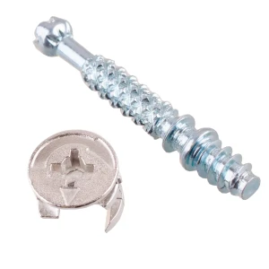 Набор эксцентриковых стяжек 16×34 мм сталь серебристый 4 шт. 89442773